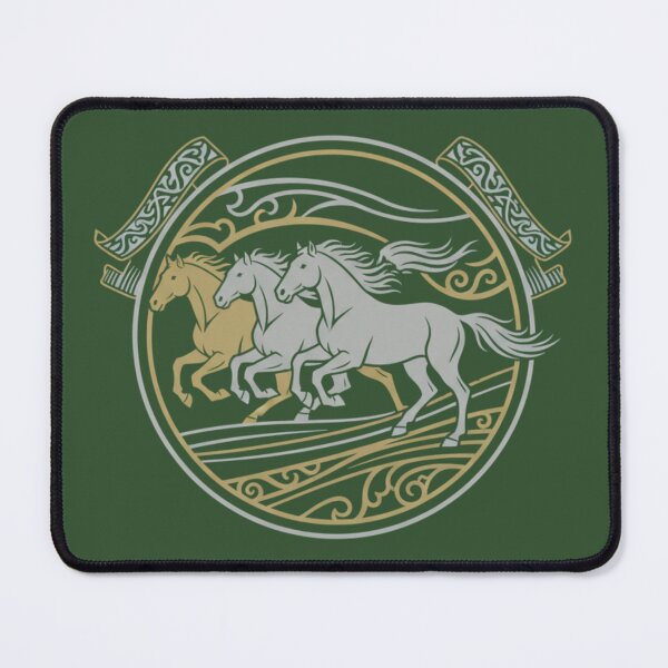 Item preview, Rohan Plains National Park – Cavalry Fantasy Emblem T‑Shirt & Sticker designed and sold by shlepyart.