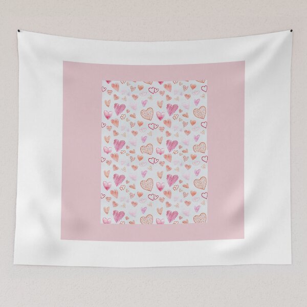 Item preview, Cute Heart Shapes Pattern – Love Aesthetic Print designed and sold by PRFashions.