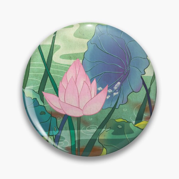 Item preview, Pristine Blooming Lotus on Soft Pale Viridian  designed and sold by QamarART Paintings.