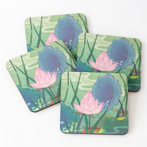 Item preview, Pristine Blooming Lotus on Soft Pale Viridian  designed and sold by QamarART Paintings.