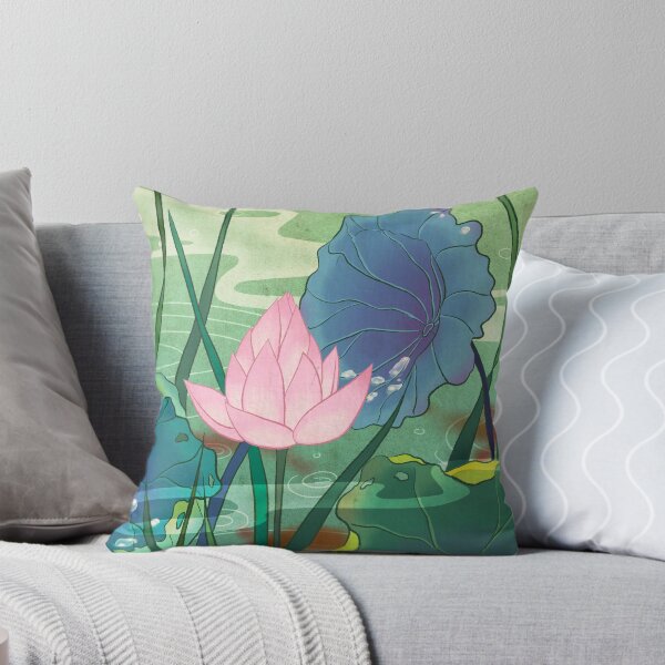 Item preview, Pristine Blooming Lotus on Soft Pale Viridian  designed and sold by QamarART Paintings.