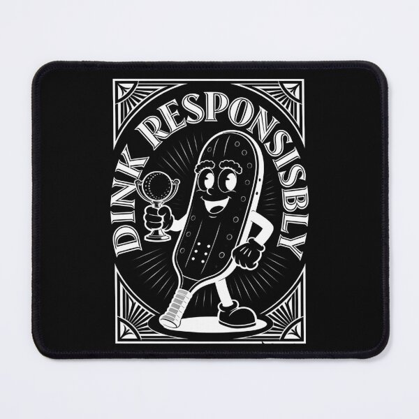Item preview, White Ink Vintage Pickleball - Dink Responsibly (Dark Edition) designed and sold by Ink & Iron Studio.
