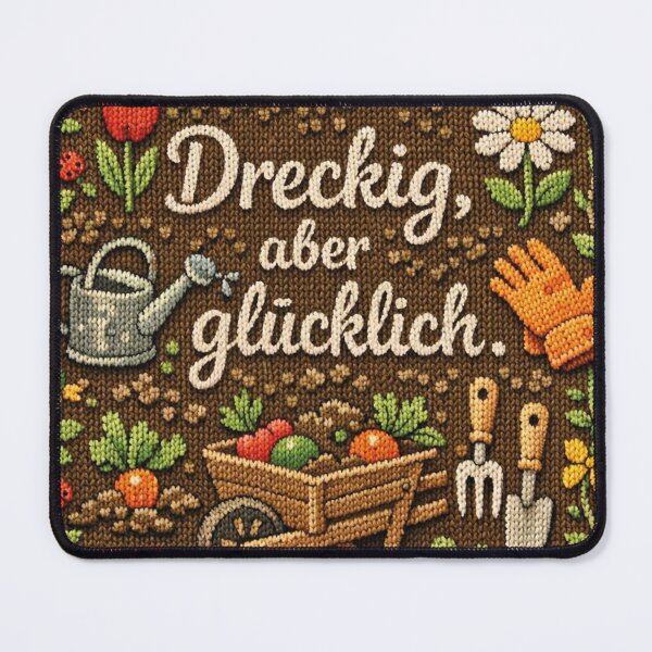 Item preview, Dirty but happy garden love in knitted design designed and sold by Mauswohn.