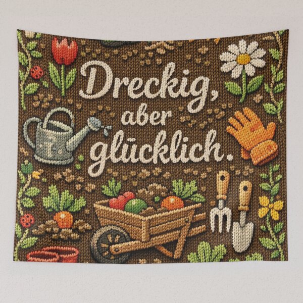 Item preview, Dirty but happy garden love in knitted design designed and sold by Mauswohn.