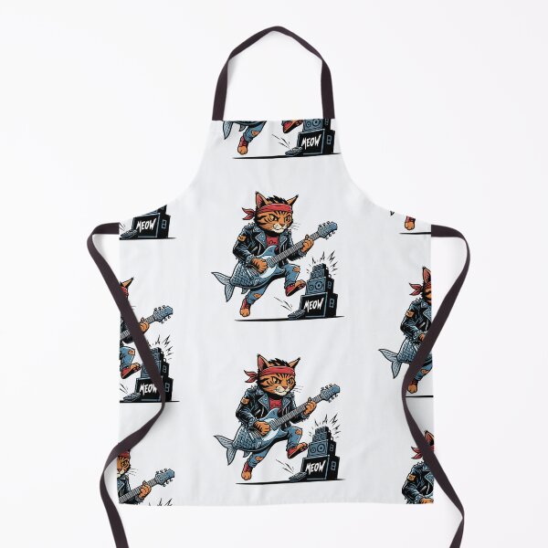 Item preview, Rocker cat playing guitar designed and sold by Artquinox.