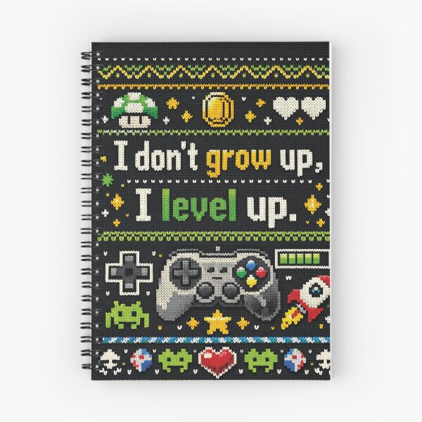 Item preview, I level up gaming slogan in knitted design designed and sold by Mauswohn.