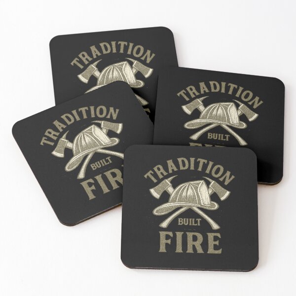 Item preview, Vintage Firefighter Badge - Tradition Built in Fire Emblem designed and sold by MKreative Studio.