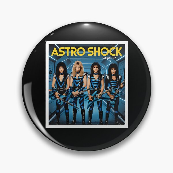 Item preview, Astro Shock  Retro 80S Sci-Fi Rock Band Album Cover Poster designed and sold by desertrider.