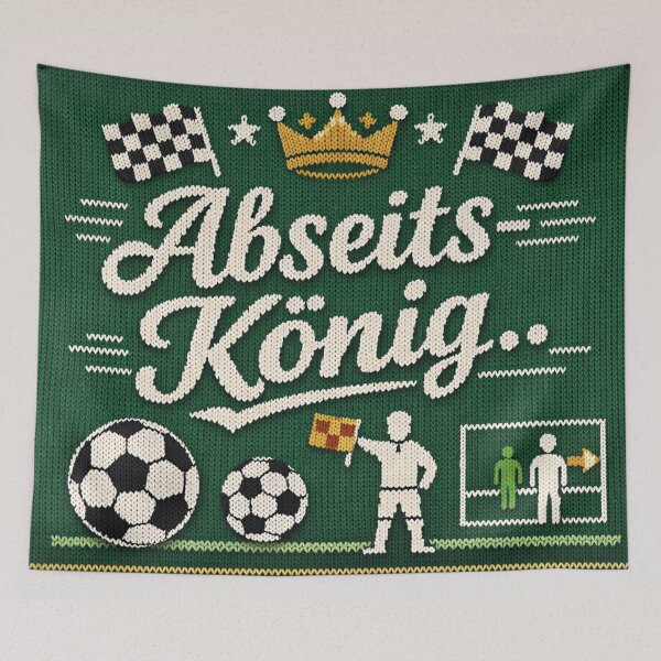 Item preview, Offside King Football Humor in Retro Knit Design designed and sold by Mauswohn.