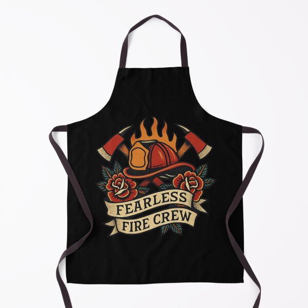 Item preview, Fearless Fire Crew - Traditional Firefighter Tattoo Design designed and sold by MKreative Studio.