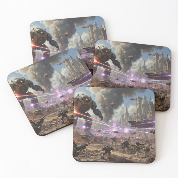 Item preview, Futuristic Robot War Zone - Mech Battle & Laser Chaos designed and sold by TheRichGallery.
