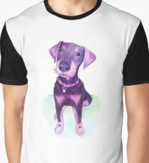 Graffiti Doberman Puppy Graphic T-Shirt
