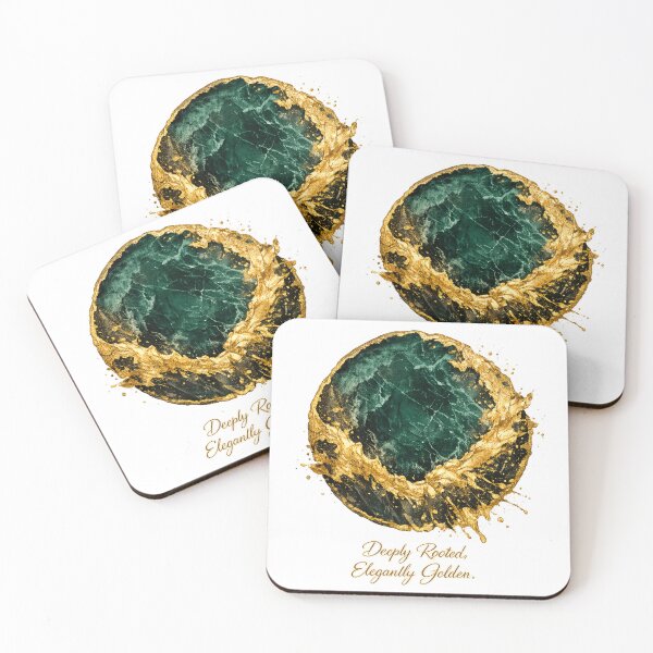 Item preview, Deeply Rooted Elegantly Golden Geode Art designed and sold by avinigav.