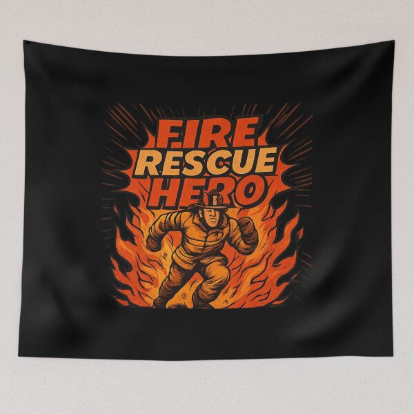 Item preview, Fire Rescue Hero - Comic Book Style Firefighter Illustration designed and sold by MKreative Studio.