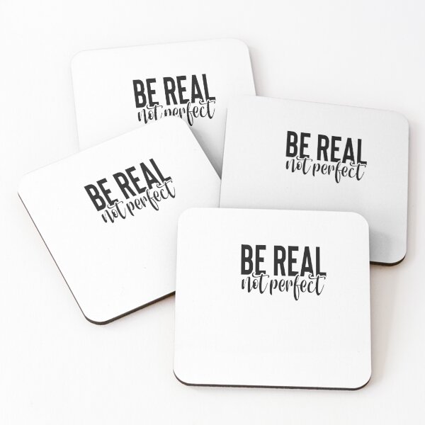 Item preview, Be Real Not Perfect – Inspirational & Motivational Typography Quote Design designed and sold by GoxyVision.