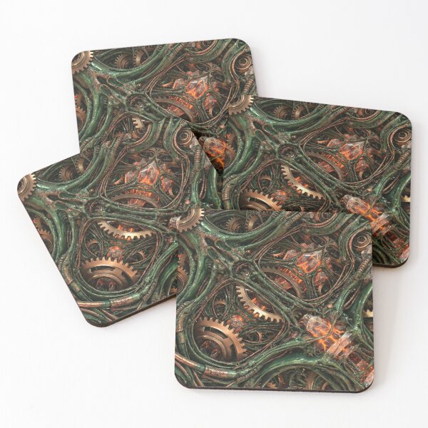 Item preview, Infinite Biomech Fractal - Complex Metallic & Organic Pattern designed and sold by TheRichGallery.