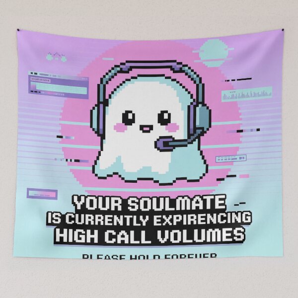 Item preview, Vaporwave Pixel Art Ghost Call Center Design designed and sold by Leader Designer.