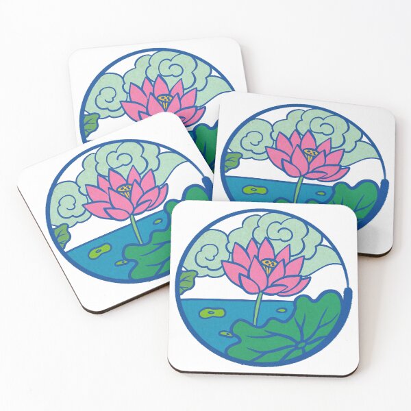 Item preview, Enchanting Pink Blossom with Bold Azure Contours  designed and sold by QamarART Paintings.