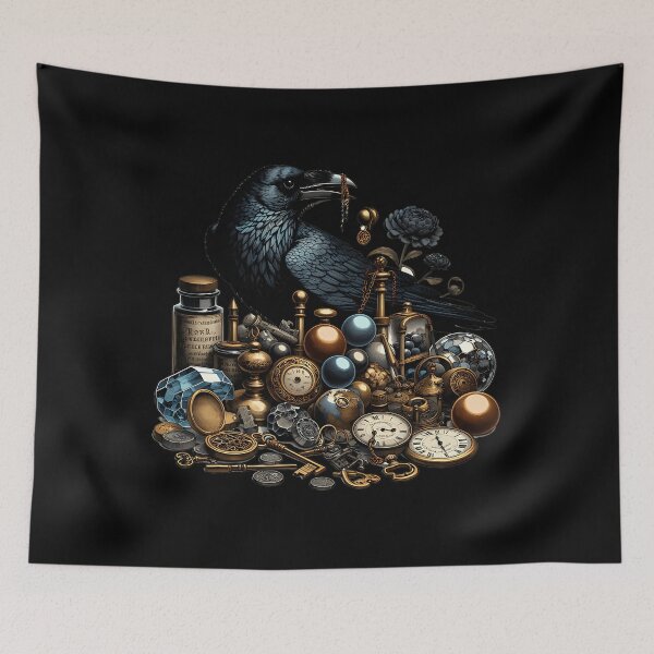 Item preview, Vintage Goblincore Raven Hoarding Treasures designed and sold by hpdjvhvhrg31.