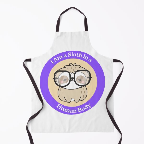 Item preview, I Am a Sloth in a Human Body - Cute Sloth in Glasses Circle Sticker designed and sold by Love3Happy.