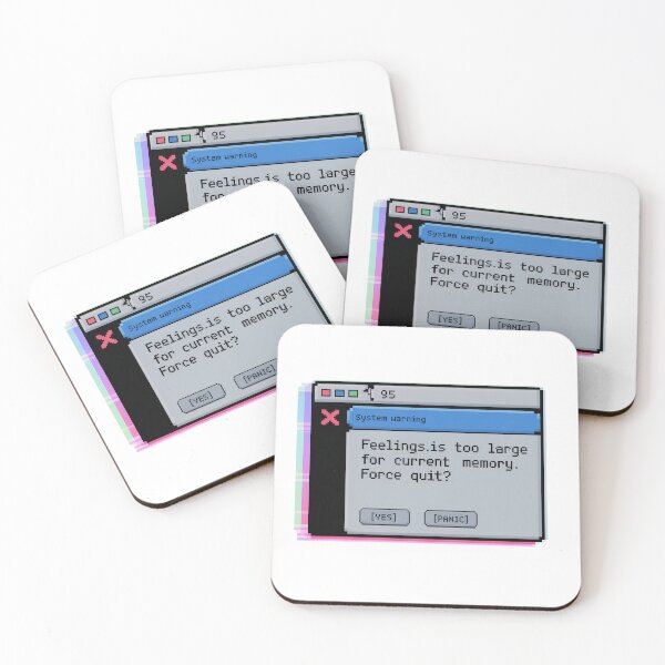 Item preview, Retro System Warning Feelings Error Message designed and sold by Leader Designer.