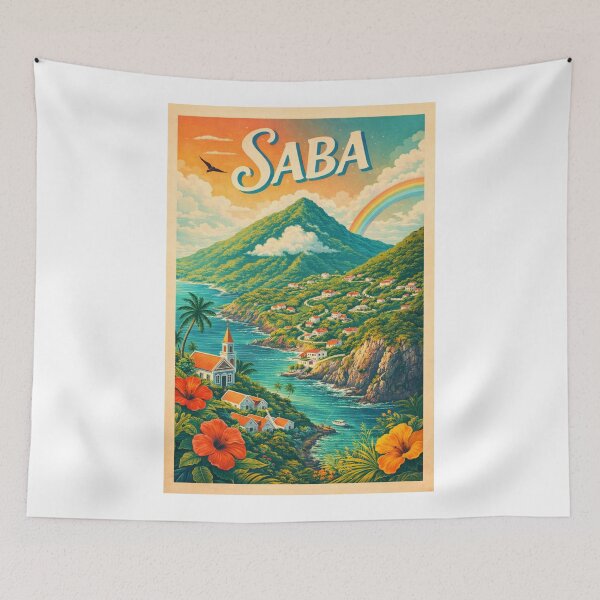 Item preview, Saba Caribbean Island in the Dutch Caribbean designed and sold by Aryabek.
