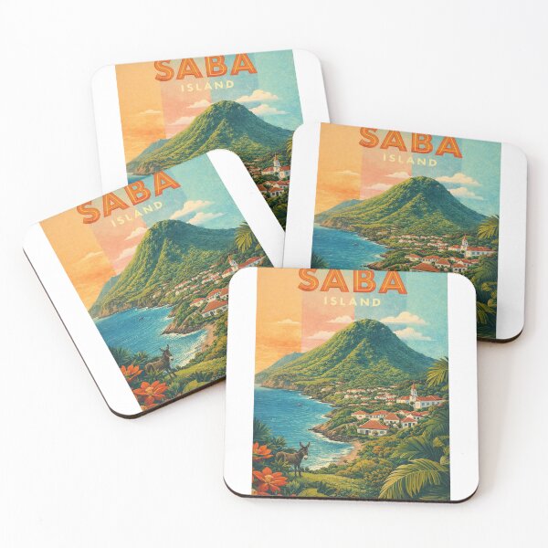 Item preview, Saba Island Caribbean Netherlands Windward Islands Volcanic Coastline designed and sold by Aryabek.