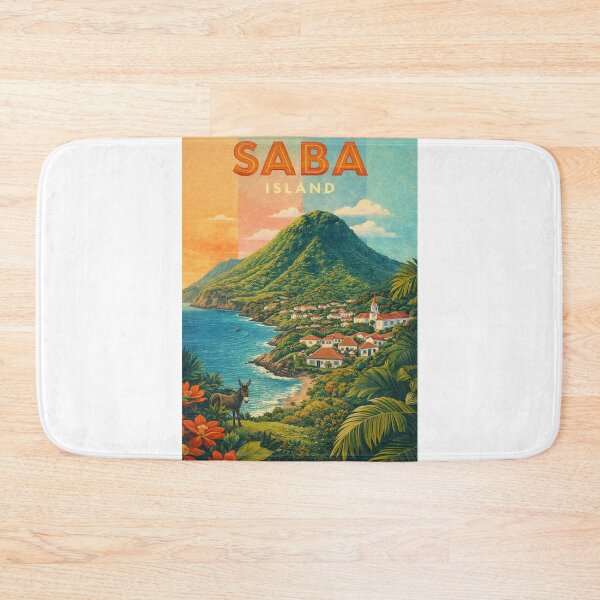Item preview, Saba Island Caribbean Netherlands Windward Islands Volcanic Coastline designed and sold by Aryabek.