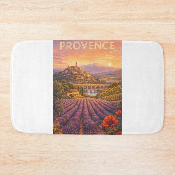 Item preview, Provence France Lavender Fields Luberon and Mont Ventoux designed and sold by Aryabek.