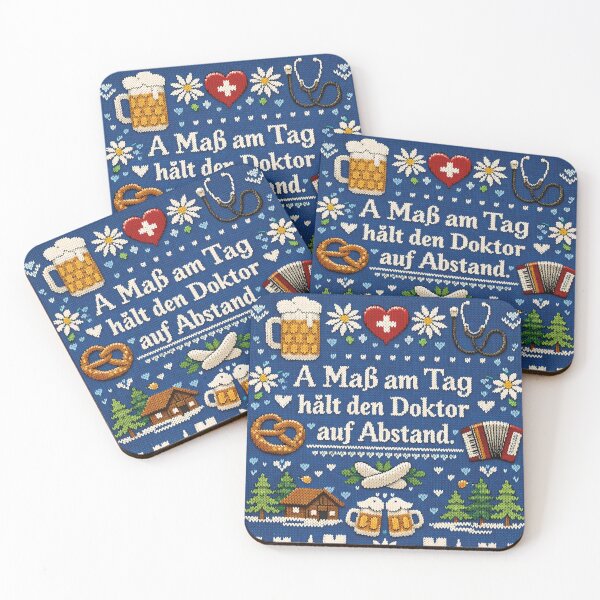 Item preview, A Maß a day Bavarian saying knitting design designed and sold by Mauswohn.