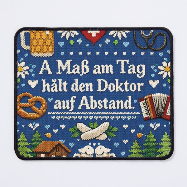Item preview, A Maß a day Bavarian saying knitting design designed and sold by Mauswohn.