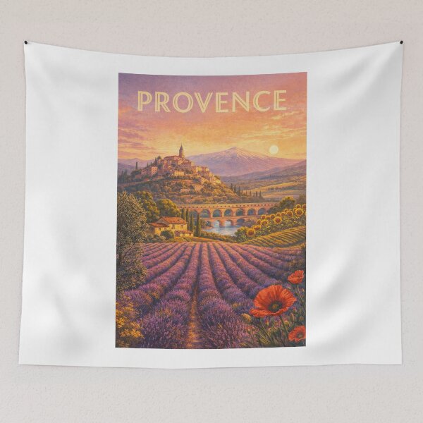 Item preview, Provence France Lavender Fields Luberon and Mont Ventoux designed and sold by Aryabek.