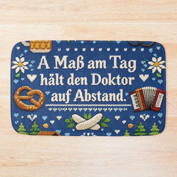 Item preview, A Maß a day Bavarian saying knitting design designed and sold by Mauswohn.