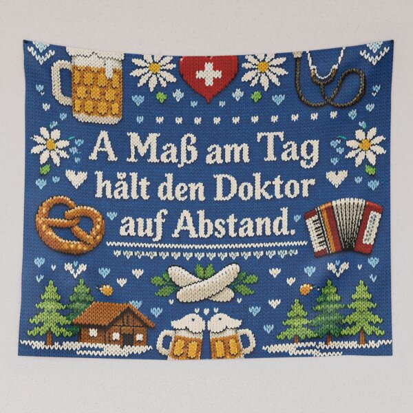 Item preview, A Maß a day Bavarian saying knitting design designed and sold by Mauswohn.
