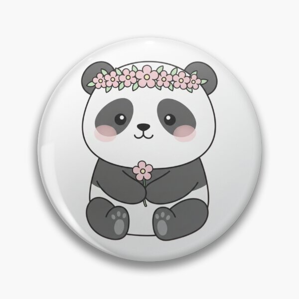 Item preview, Cute Panda with Flower Crown | Kawaii Floral Panda Aesthetic Design designed and sold by snaperos.