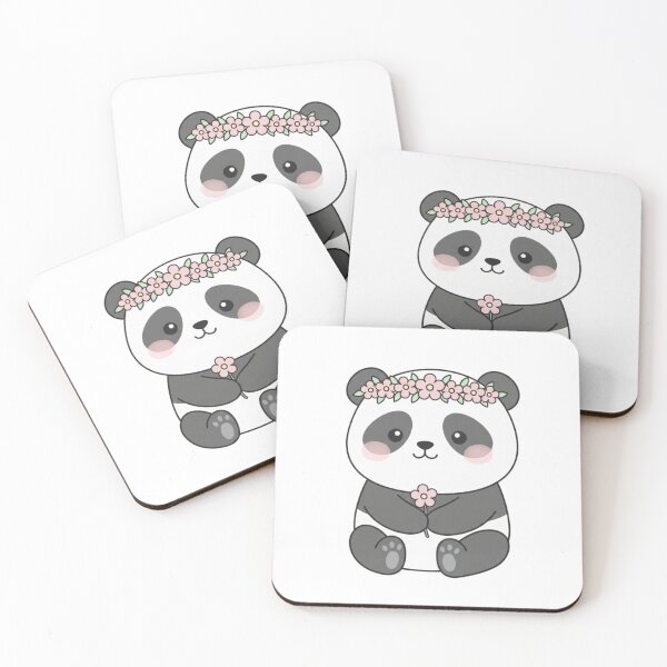 Item preview, Cute Panda with Flower Crown | Kawaii Floral Panda Aesthetic Design designed and sold by snaperos.