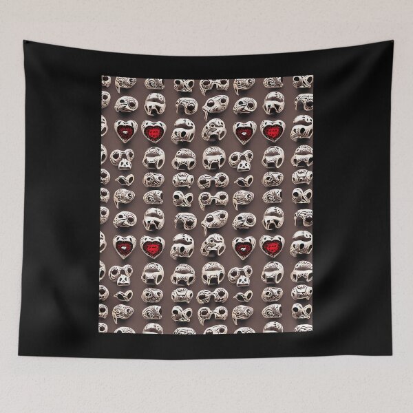 Item preview, Silver Hearts And Objects Seamless Pattern designed and sold by hpdjvhvhrg31.