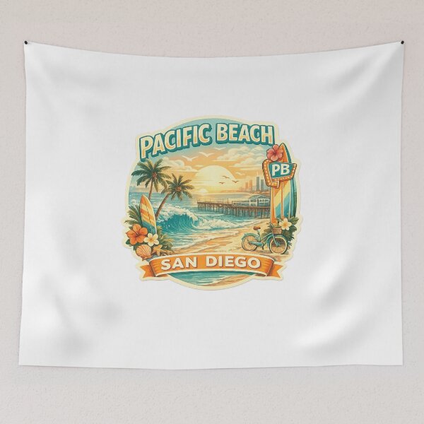 Item preview, Pacific Beach San Diego California Coastal Neighborhood designed and sold by Aryabek.