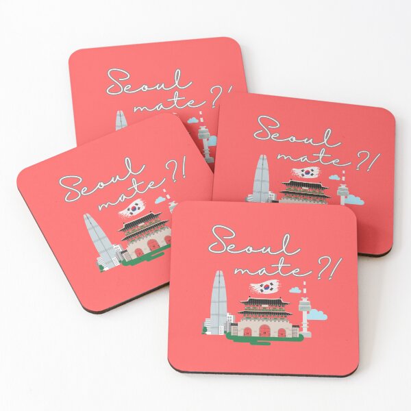 Item preview, Seoul Mate?! – Cute Seoul Skyline Travel Pun T-Shirt designed and sold by mycreastyle.