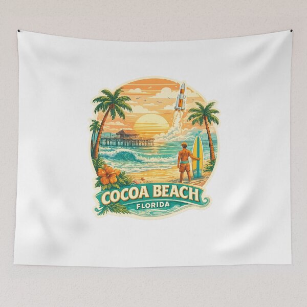 Item preview, Cocoa Beach Florida Space Coast Atlantic Shoreline designed and sold by Aryabek.