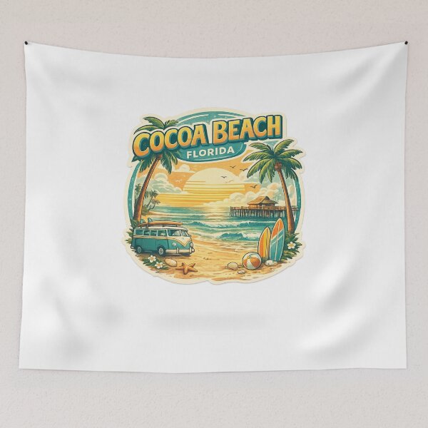 Item preview, Cocoa Beach Florida Atlantic Coast Space Coast Landmark Scene designed and sold by Aryabek.