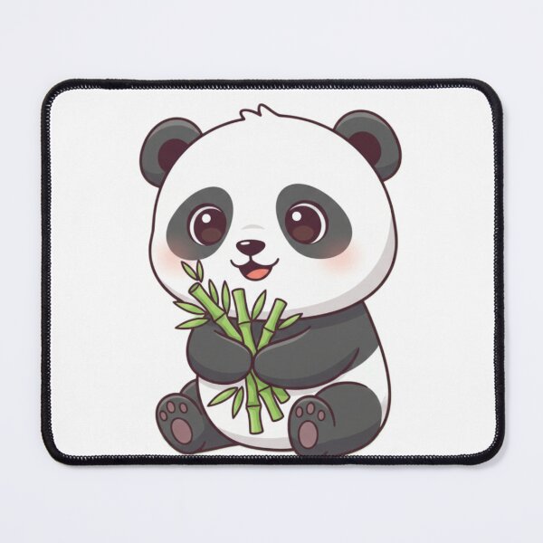 Item preview, Cute Panda Eating Bamboo | Kawaii Panda Illustration for Panda Lovers designed and sold by snaperos.