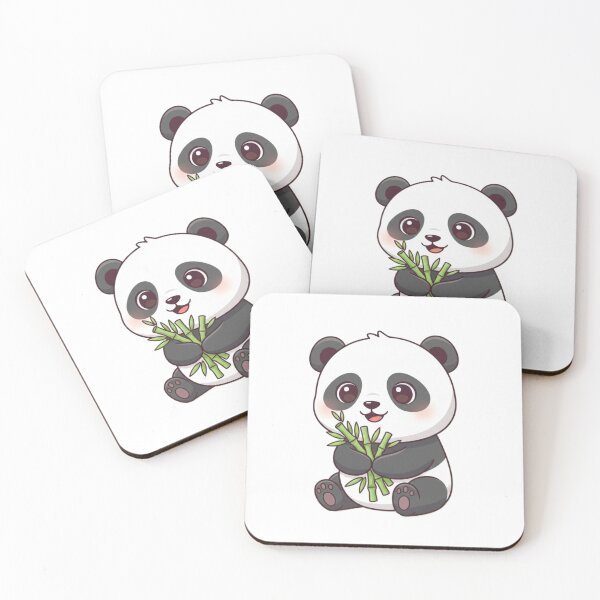 Item preview, Cute Panda Eating Bamboo | Kawaii Panda Illustration for Panda Lovers designed and sold by snaperos.