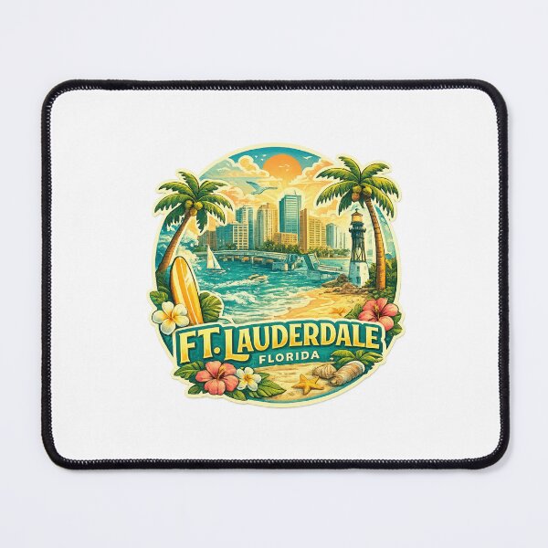 Item preview, Fort Lauderdale Florida Intracoastal Waterway and Atlantic Coast Skyline designed and sold by Aryabek.
