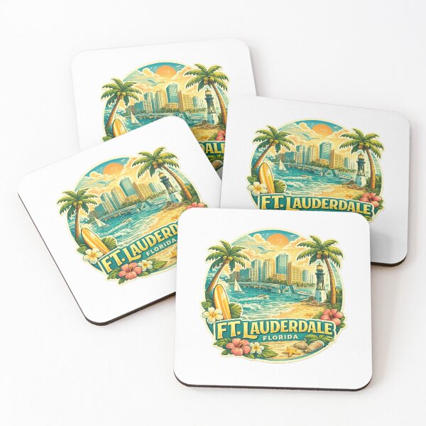 Item preview, Fort Lauderdale Florida Intracoastal Waterway and Atlantic Coast Skyline designed and sold by Aryabek.