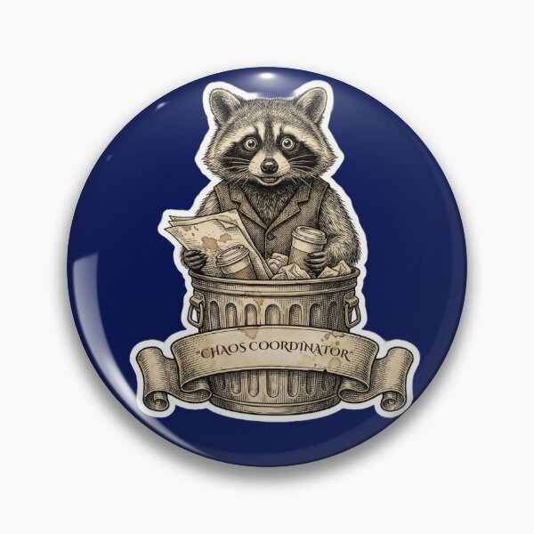 Item preview, Chaos Coordinator Raccoon - Funny Vintage Victorian Corporate Humor designed and sold by Top-Tier Thinking .