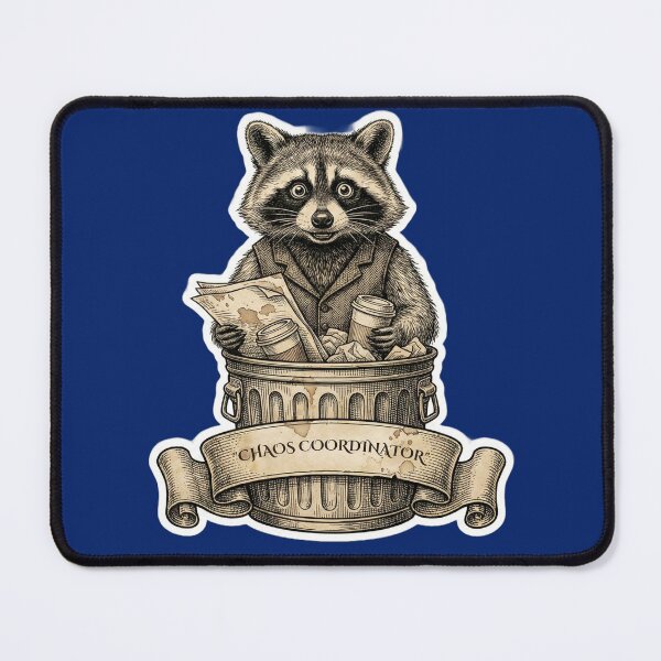Item preview, Chaos Coordinator Raccoon - Funny Vintage Victorian Corporate Humor designed and sold by Top-Tier Thinking .