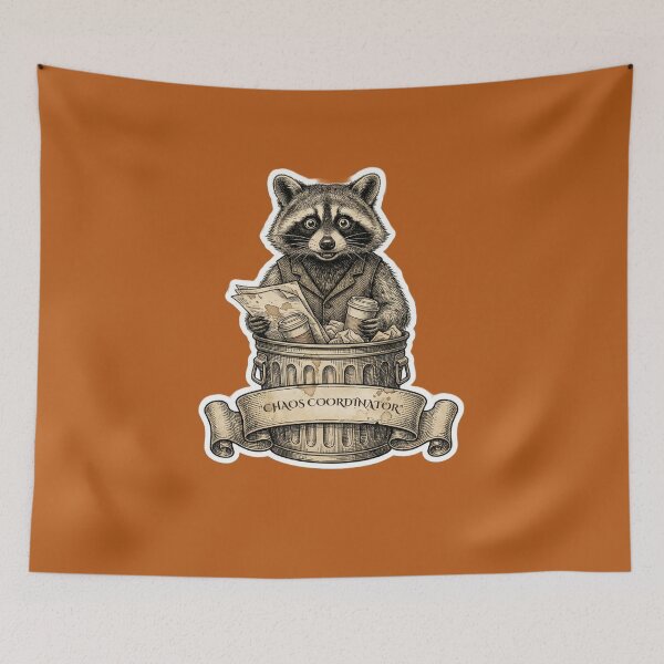 Item preview, Chaos Coordinator Raccoon - Funny Vintage Victorian Corporate Humor designed and sold by Top-Tier Thinking .