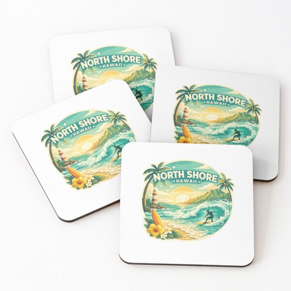 Item preview, North Shore Oahu Hawaii Coastal Landmarks and Pacific Waters designed and sold by Aryabek.