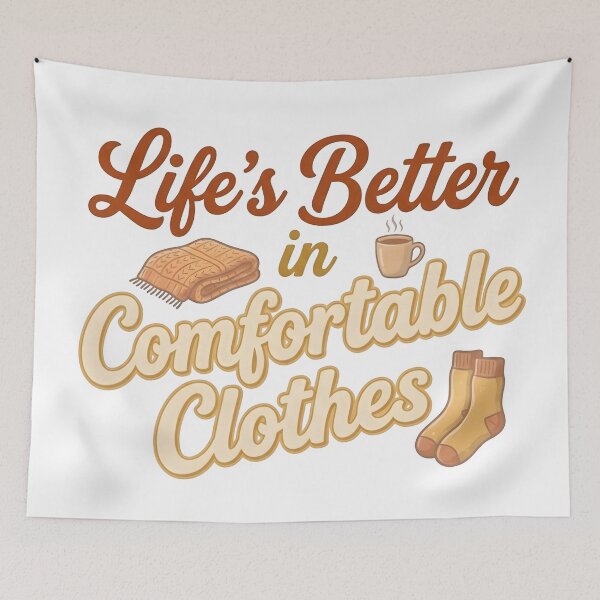 Item preview, life is better, better life, comfortable, clothes, tea, coffee designed and sold by TrueArtVibes.